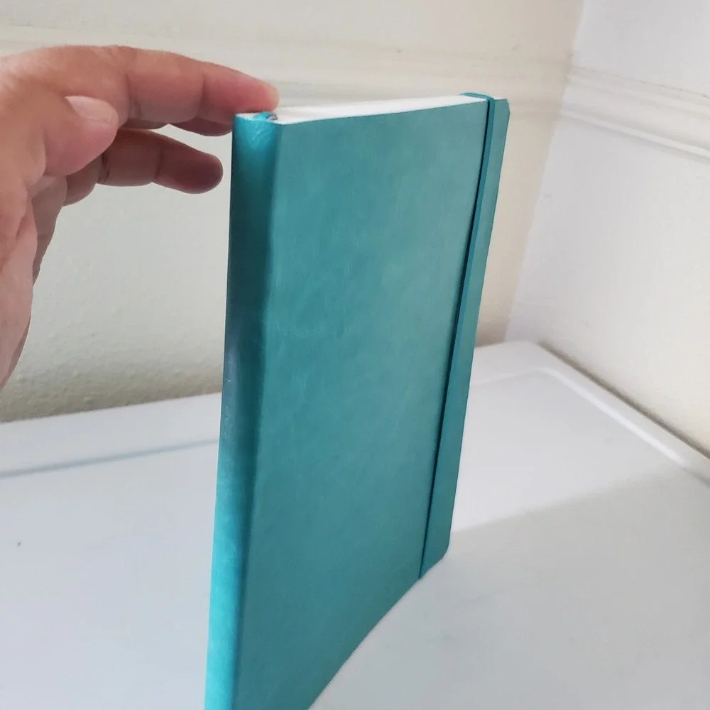 Paperage Lined Journal Notebook Teal Vegan Leather Hardcover 9.75 x 7.5